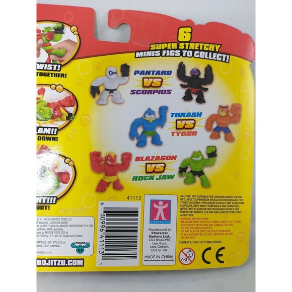 HEROES OF GOO JIT ZU MINIS BLAZAGON VS ROCK JAW 2 PACK NIB MOC - Picture 5 of 9